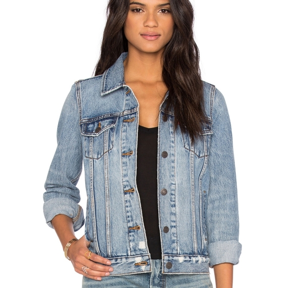 Levi's blue boyfriend trucker jacket SZM - Picture 1 of 16
